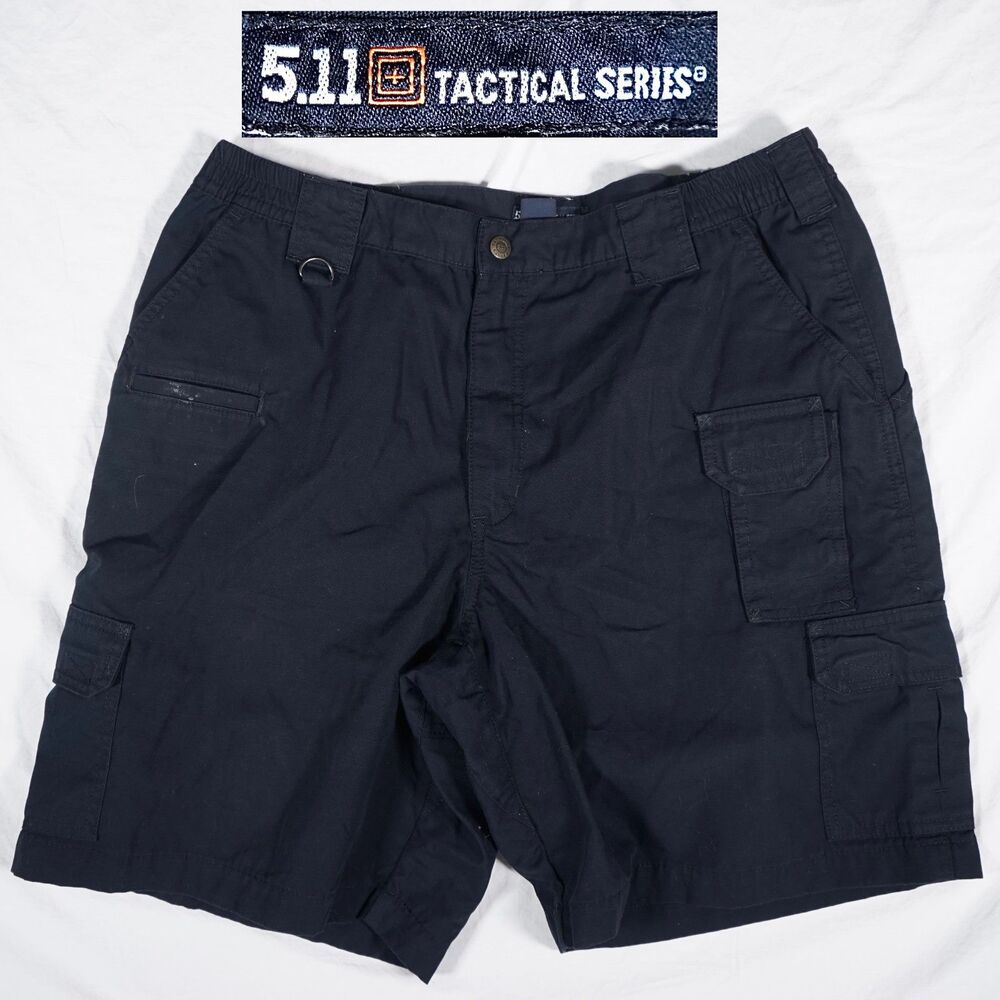 5.11 Tactical Cargo Shorts Black Navy Blue 38